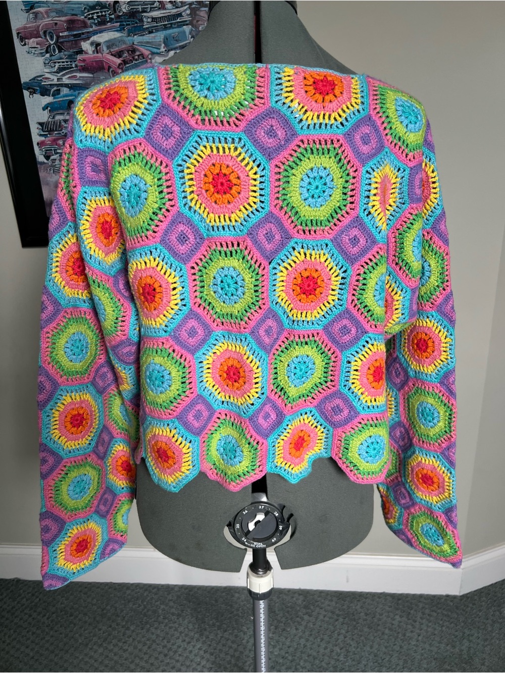 Price firm- Michael Simon L XL Open Crochet Sweater Cardigan
, - Picture 4 of 7